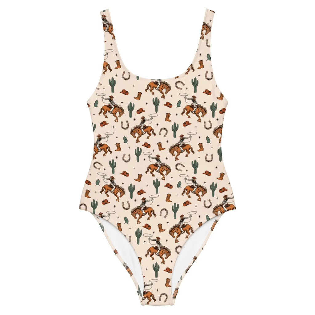 Baha Ranch Yeehaw Rodeo Cowboy One-Piece Swimsuit Baha Ranch Western Wear
