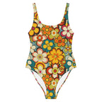 Baha Ranch Yeehaw Woodstock Retro Floral One-Piece Swimsuit Baha Ranch Western Wear