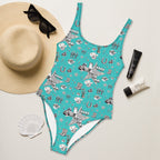 Baha Ranch Yeehaw Rhinestone Cowgirl Turquoise One-Piece Swimsuit Baha Ranch Western Wear
