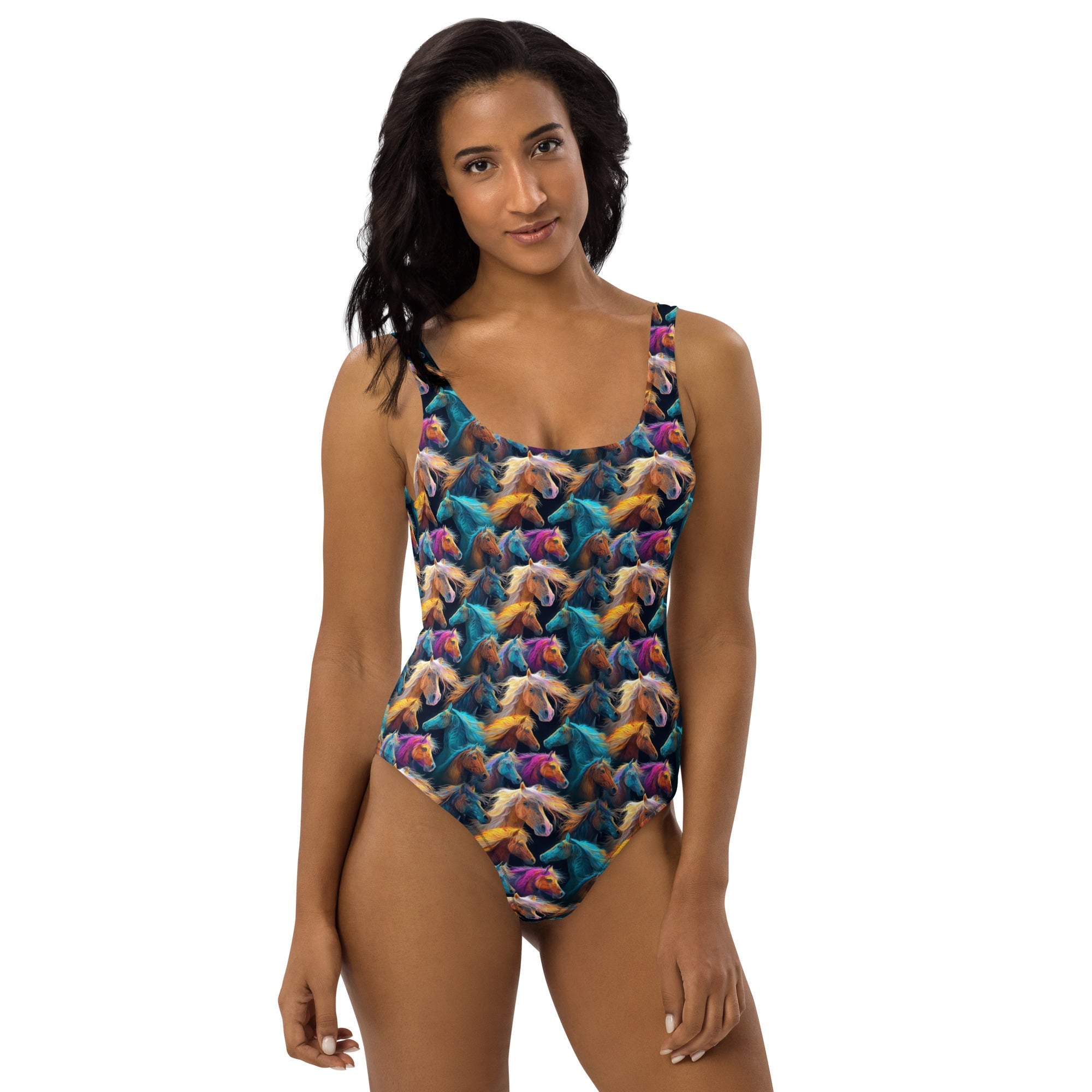 Baha Ranch Yeehaw Wild Horses One-Piece Swimsuit Baha Ranch Western Wear