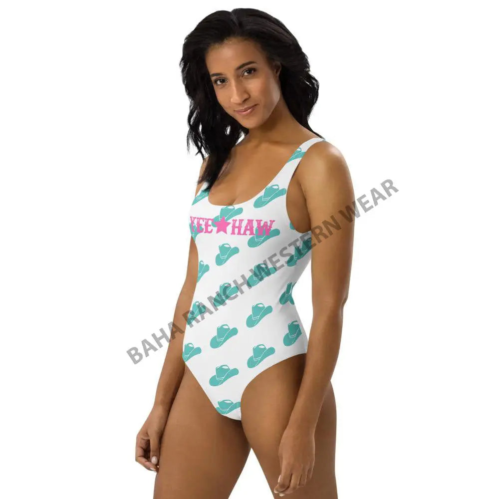 Yeehaw Turquoise Hat Yeehaw Swim Suit Baha Ranch Western Wear