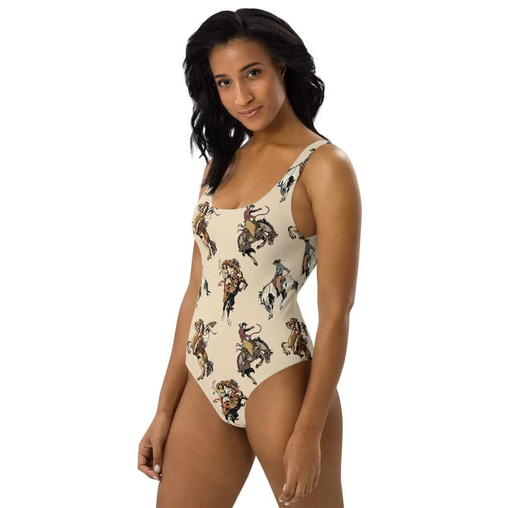 Baha Ranch Yeehaw Vintage Cowgirl One-Piece Swimsuit Baha Ranch Western Wear