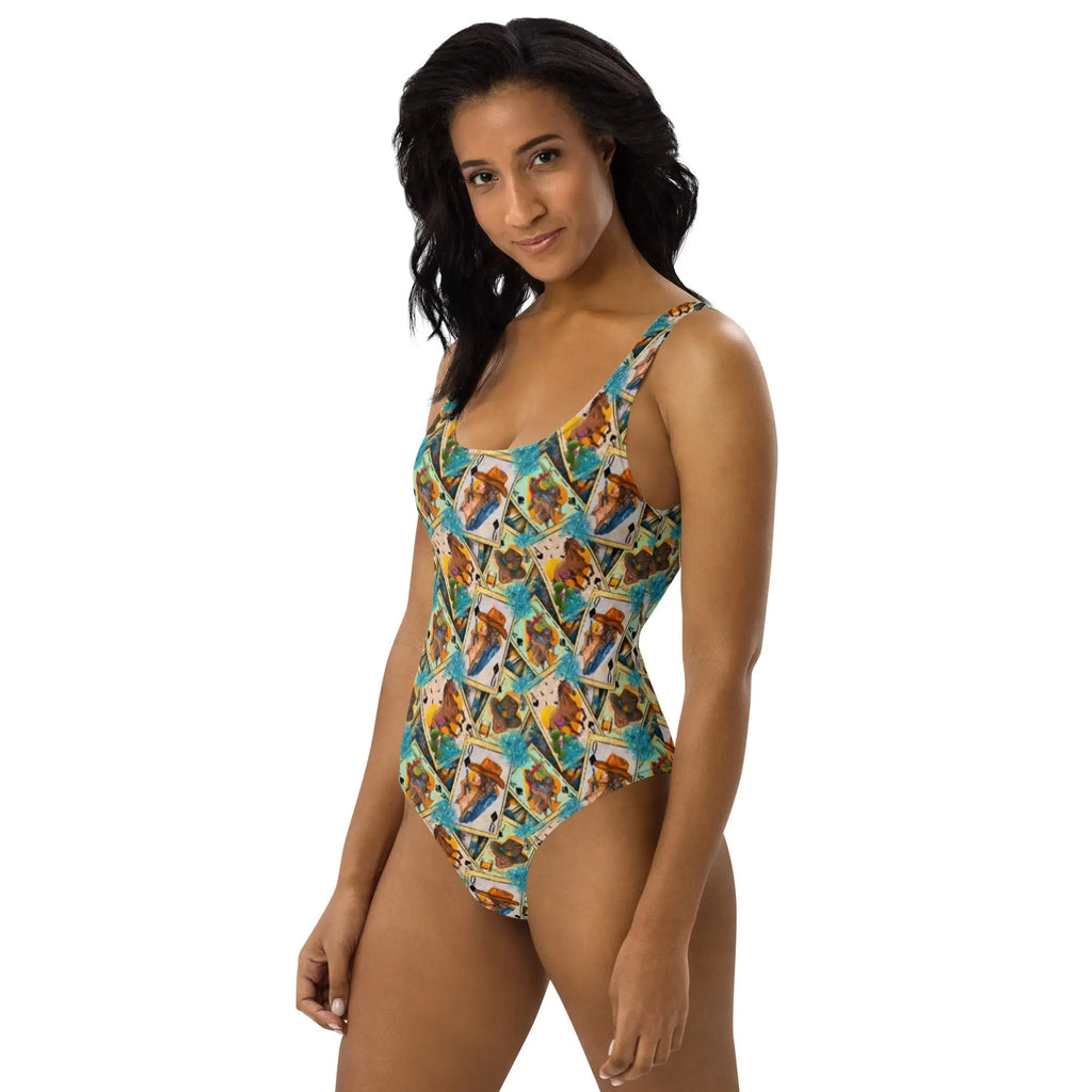 Baha Ranch Yeehaw Feelin' Lucky Cowgirl One-Piece Swimsuit Baha Ranch Western Wear