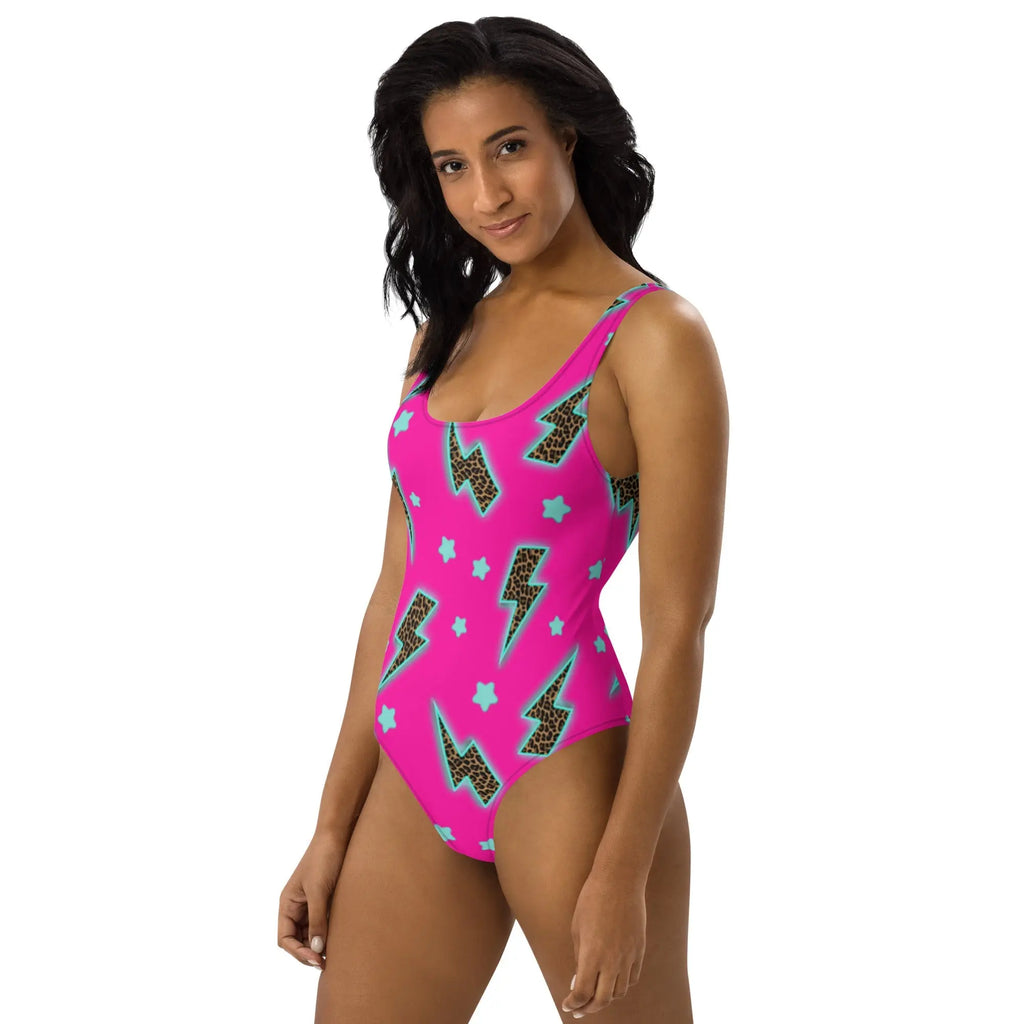 Baha Ranch Yeehaw Leopard Lightning One-Piece Swimsuit Baha Ranch Western Wear