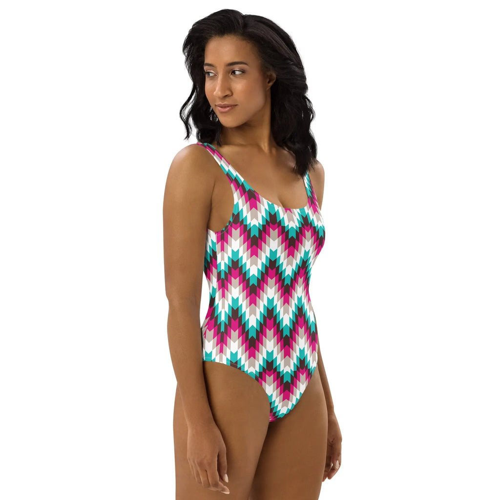 Baha Ranch Yeehaw Turquoise Aztec One-Piece Swimsuit Baha Ranch Western Wear