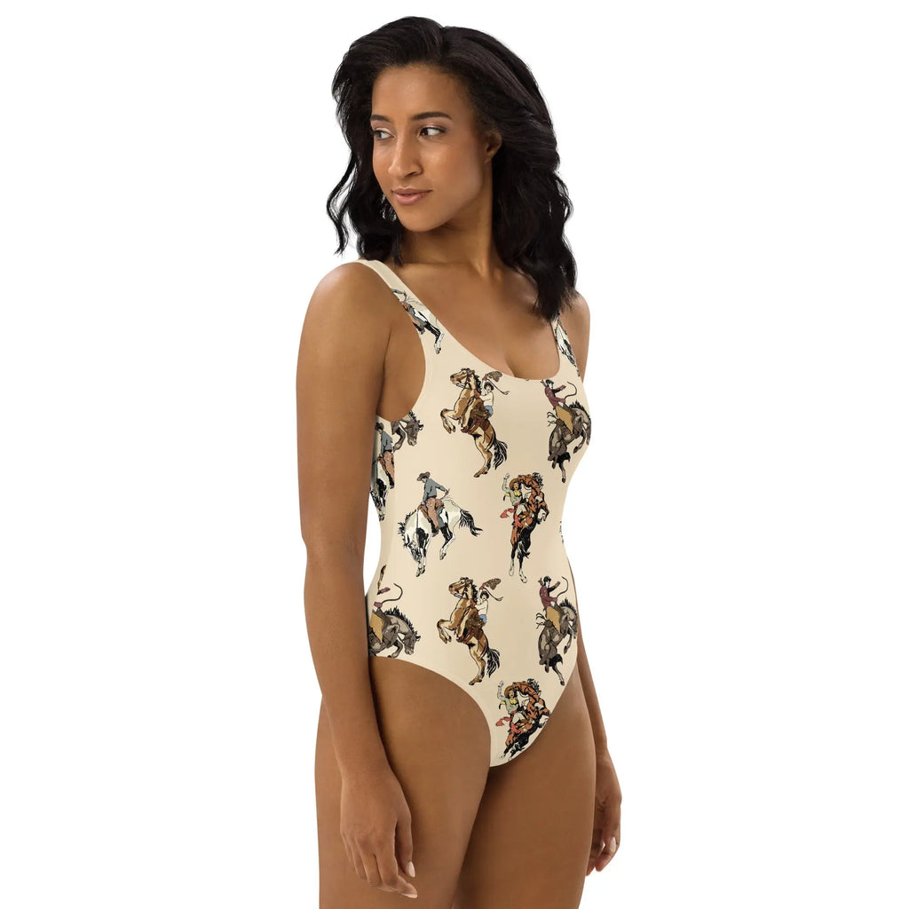 Baha Ranch Yeehaw Vintage Cowgirl One-Piece Swimsuit Baha Ranch Western Wear