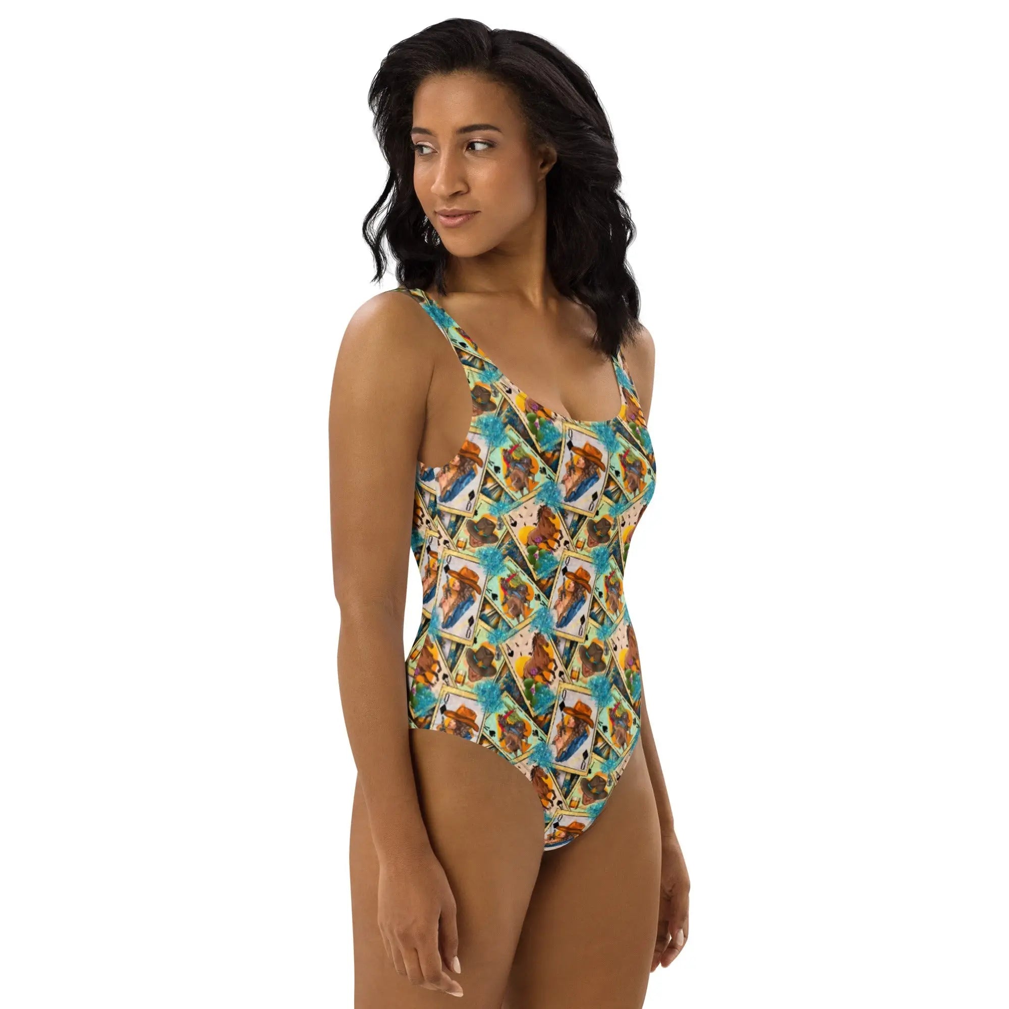 Baha Ranch Yeehaw Feelin' Lucky Cowgirl One-Piece Swimsuit Baha Ranch Western Wear