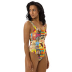 Baha Ranch Yeehaw Vintage Rodeo Poster One-Piece Swimsuit Baha Ranch Western Wear