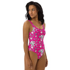Baha Ranch Yeehaw Rhinestone Cowgirl Magenta One-Piece Swimsuit Baha Ranch Western Wear