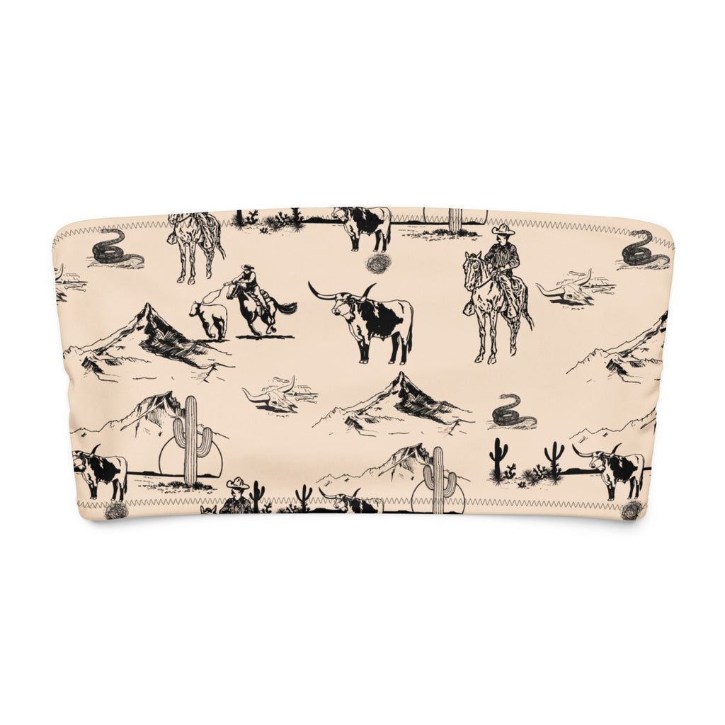 YEEHAW Cowboy Ranch Recycled bandeau bikini top Baha Ranch Western Wear