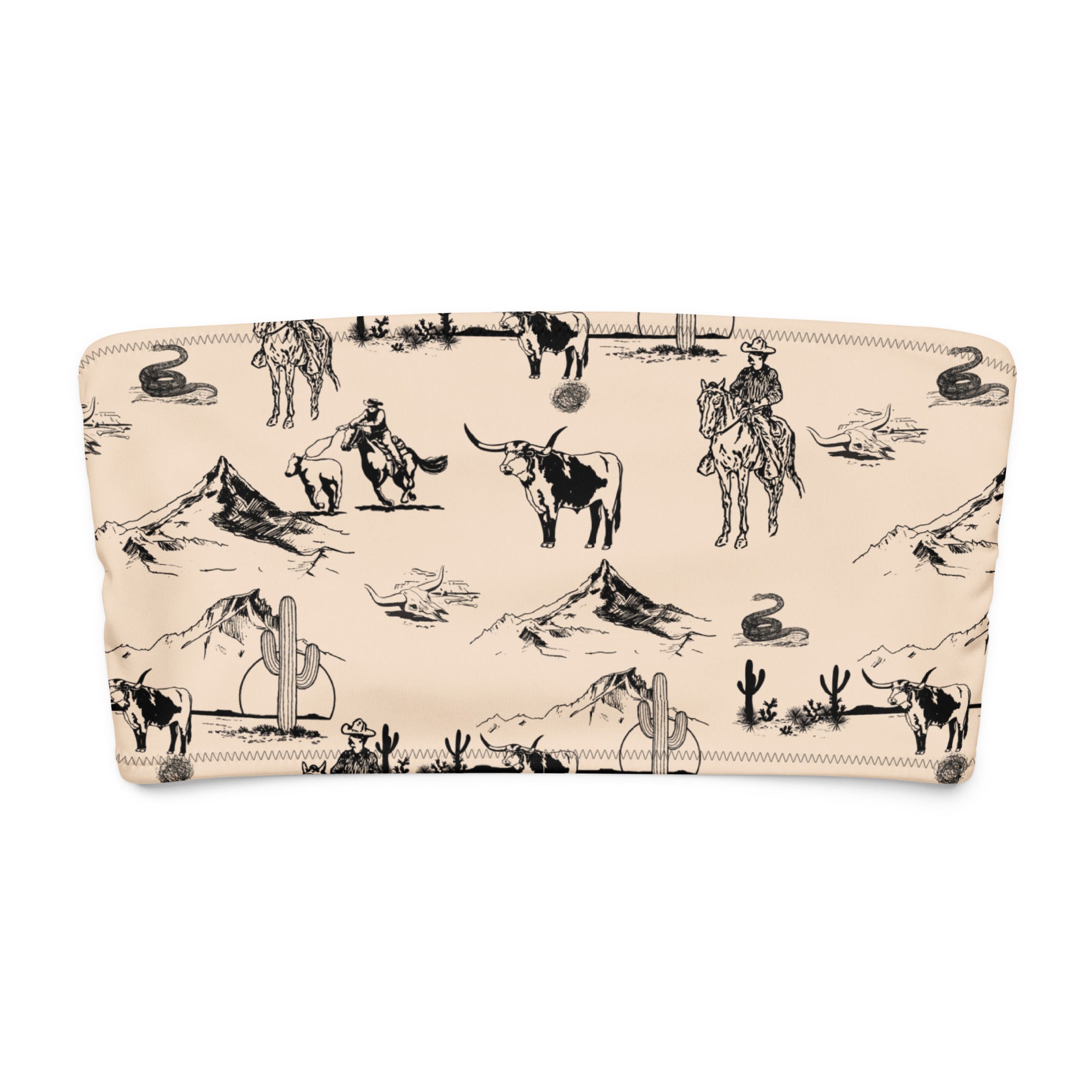YEEHAW Cowboy Ranch Recycled bandeau bikini top Baha Ranch Western Wear