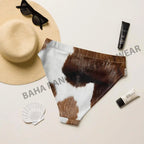 Yeehaw Brown Cow Print Bikini Bottom Baha Ranch Western Wear