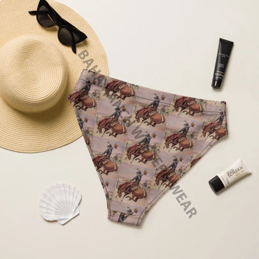 Baha Ranch Yeehaw Vintage Cowboy Bronc Bikini Bottom Baha Ranch Western Wear