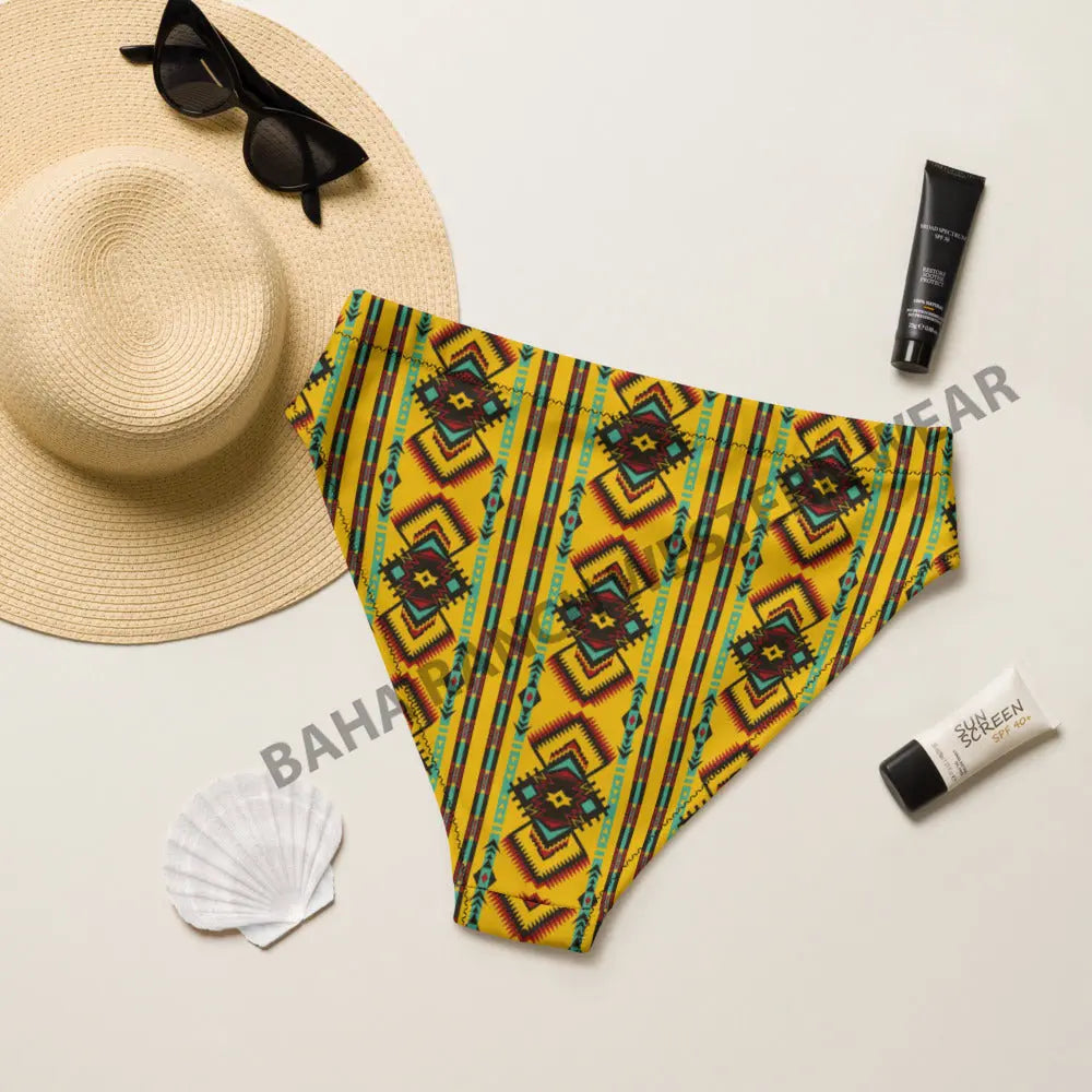 Baha Ranch Yeehaw Mustard Aztec Bikini Bottom Baha Ranch Western Wear