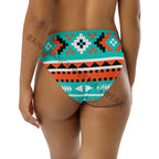 Baha Ranch Yeehaw Turquoise Orange Aztec Bikini Bottom Baha Ranch Western Wear