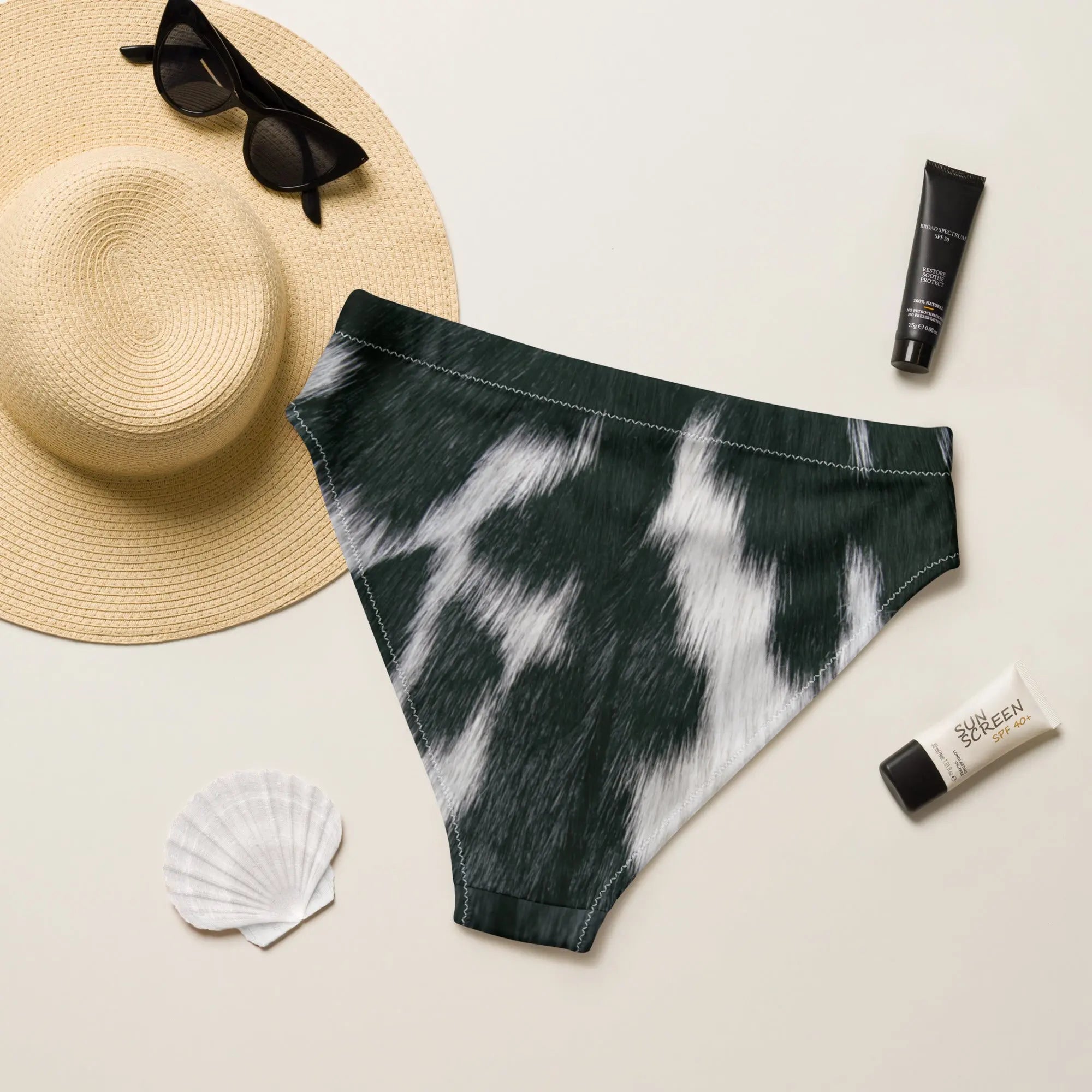 Baha Ranch Yeehaw Cow Print Bikini Bottom Baha Ranch Western Wear