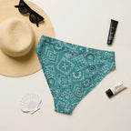 Turquoise Bandana Print Bikini Bottom Baha Ranch Western Wear