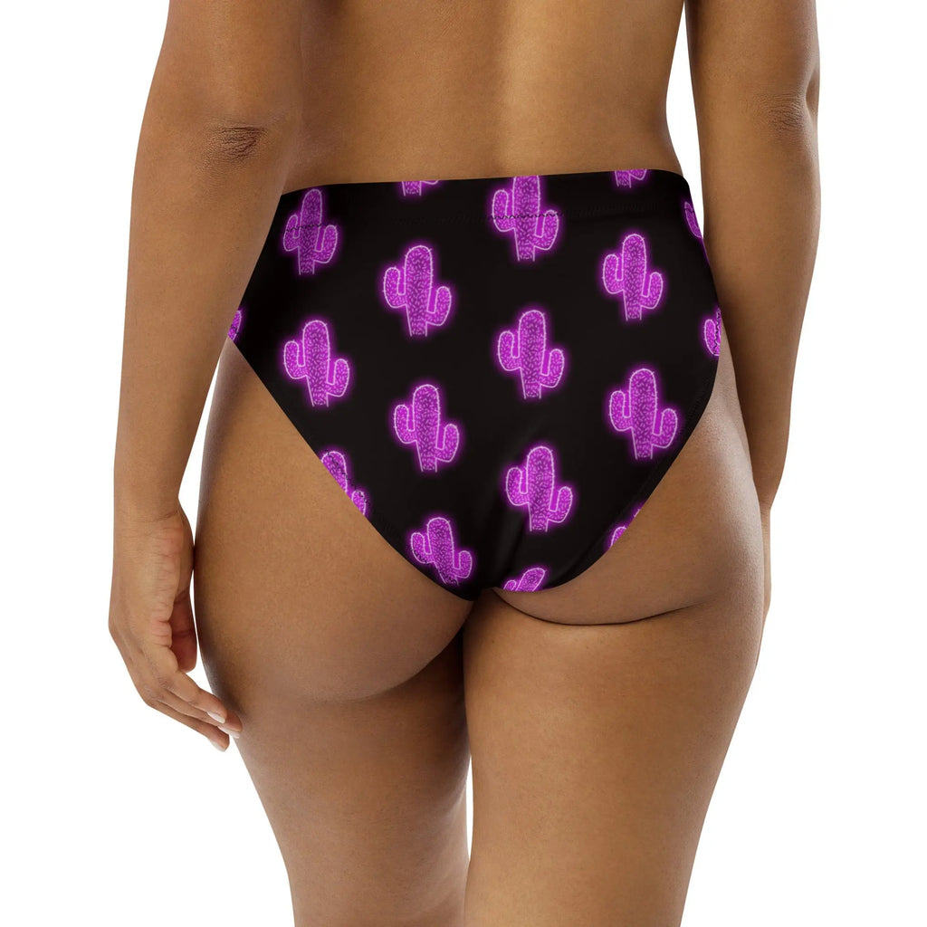 Baha Ranch Yeehaw Purple Neon Cactus Bikini Bottom Baha Ranch Western Wear