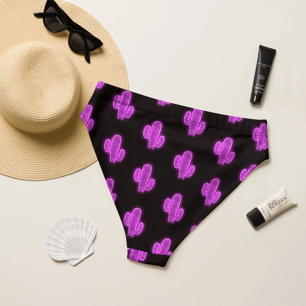 Baha Ranch Yeehaw Purple Neon Cactus Bikini Bottom Baha Ranch Western Wear