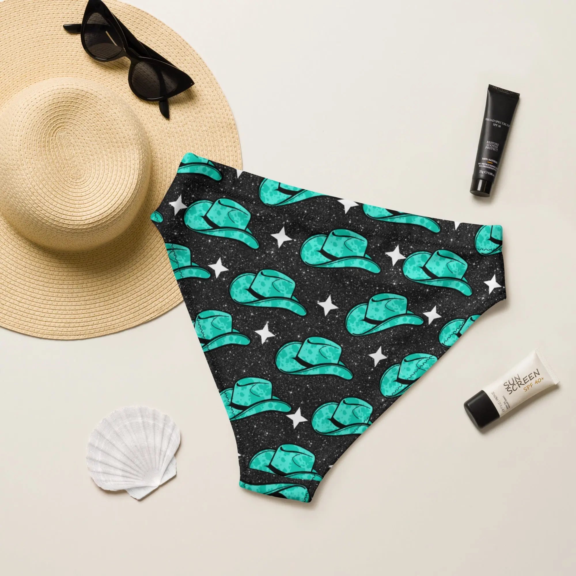 Baha Ranch Yeehaw Turquoise Hat Bikini Bottom Baha Ranch Western Wear