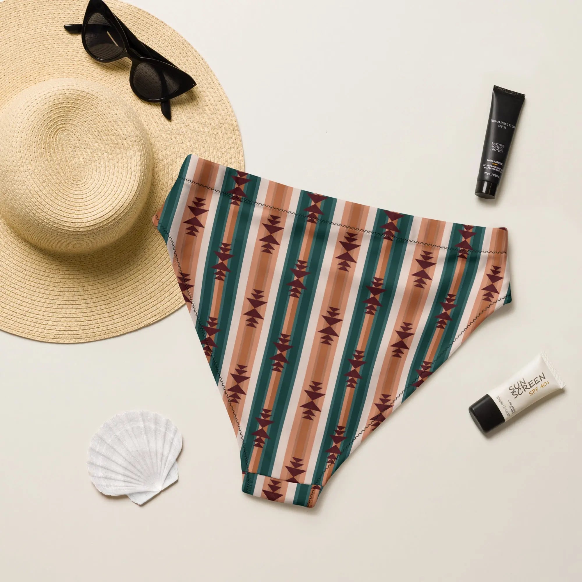 Baha Ranch Yeehaw Cocoa Aztec Bikini Bottom Baha Ranch Western Wear