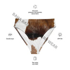 Yeehaw Brown Cow Print Bikini Bottom Baha Ranch Western Wear