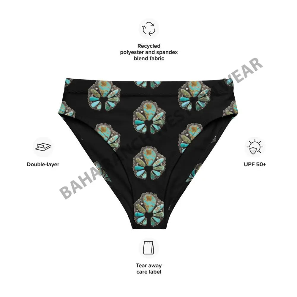 Yeehaw Black Naja Bikini Bottom Baha Ranch Western Wear