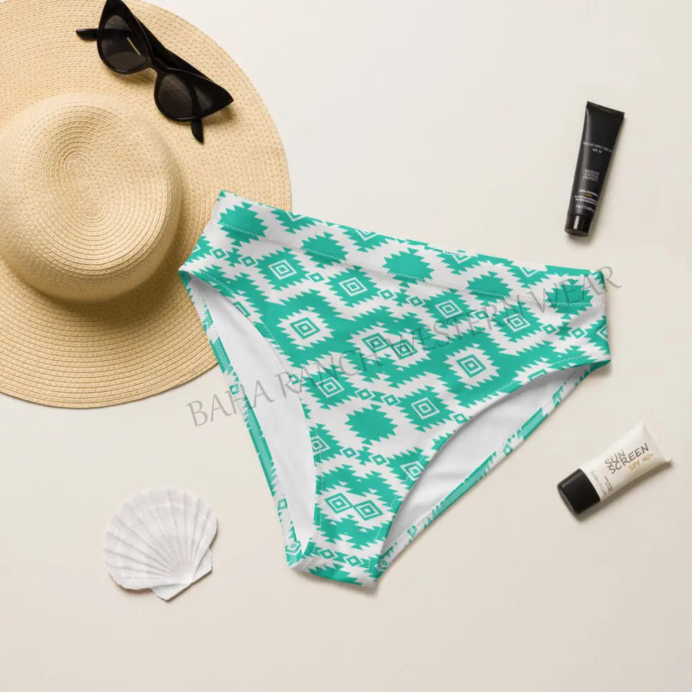 Baha Ranch Yeehaw Turquoise Aztec Bikini Bottom Baha Ranch Western Wear