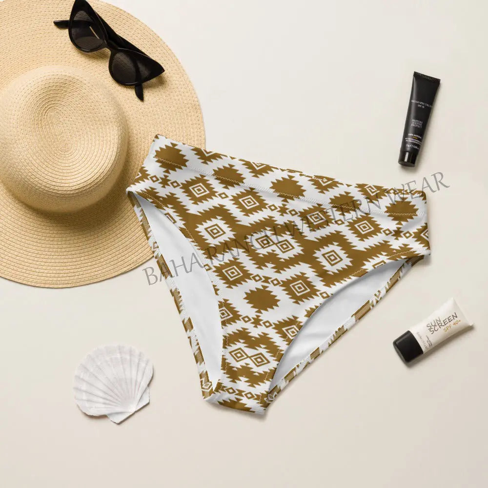 Baha Ranch Yeehaw Brown Aztec Bikini Bottom Baha Ranch Western Wear