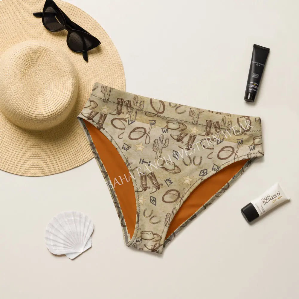 Baha Ranch Yeehaw Vintage Western Bikini Bottom Baha Ranch Western Wear