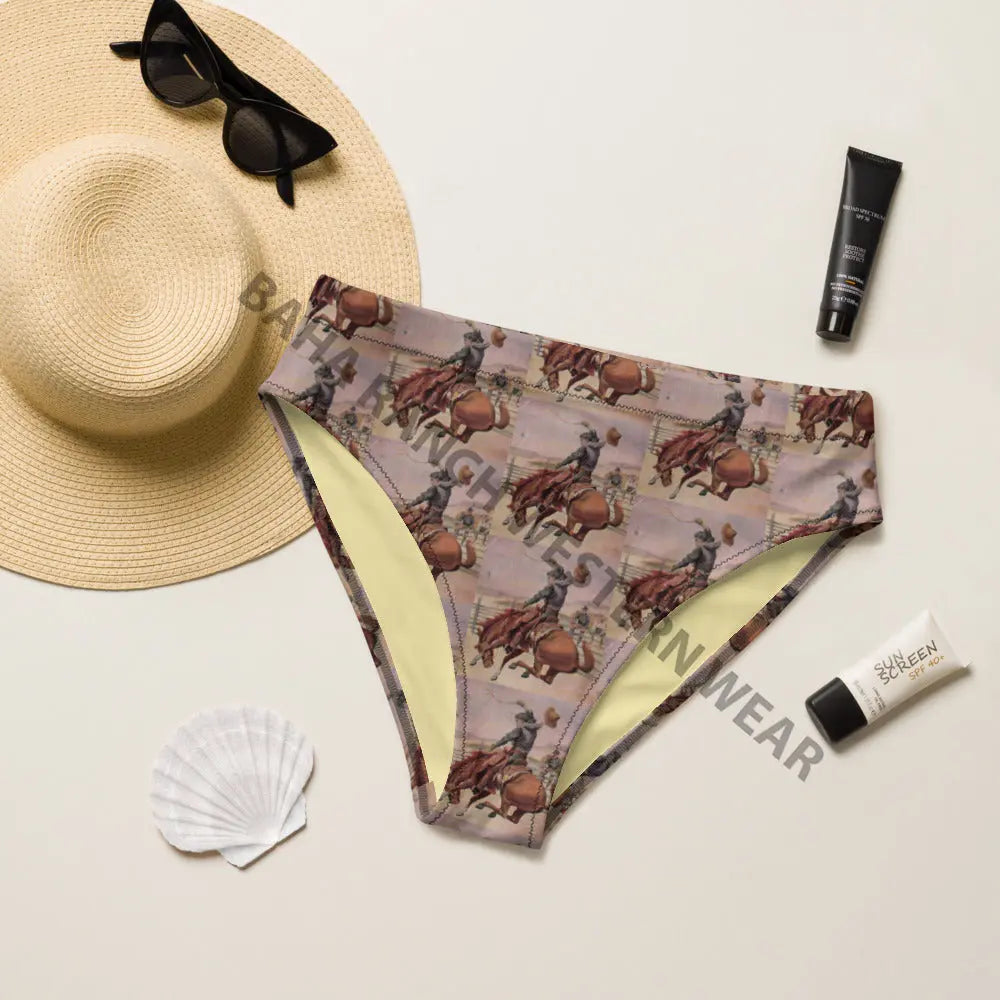 Baha Ranch Yeehaw Vintage Cowboy Bronc Bikini Bottom Baha Ranch Western Wear