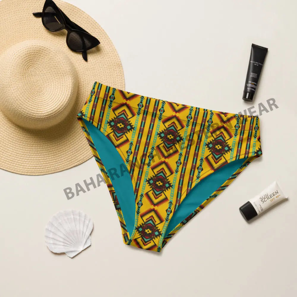 Baha Ranch Yeehaw Mustard Aztec Bikini Bottom Baha Ranch Western Wear