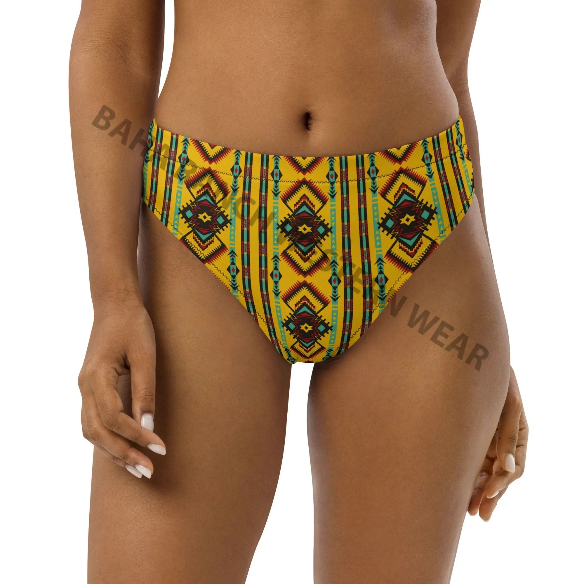 Baha Ranch Yeehaw Mustard Aztec Bikini Bottom Baha Ranch Western Wear