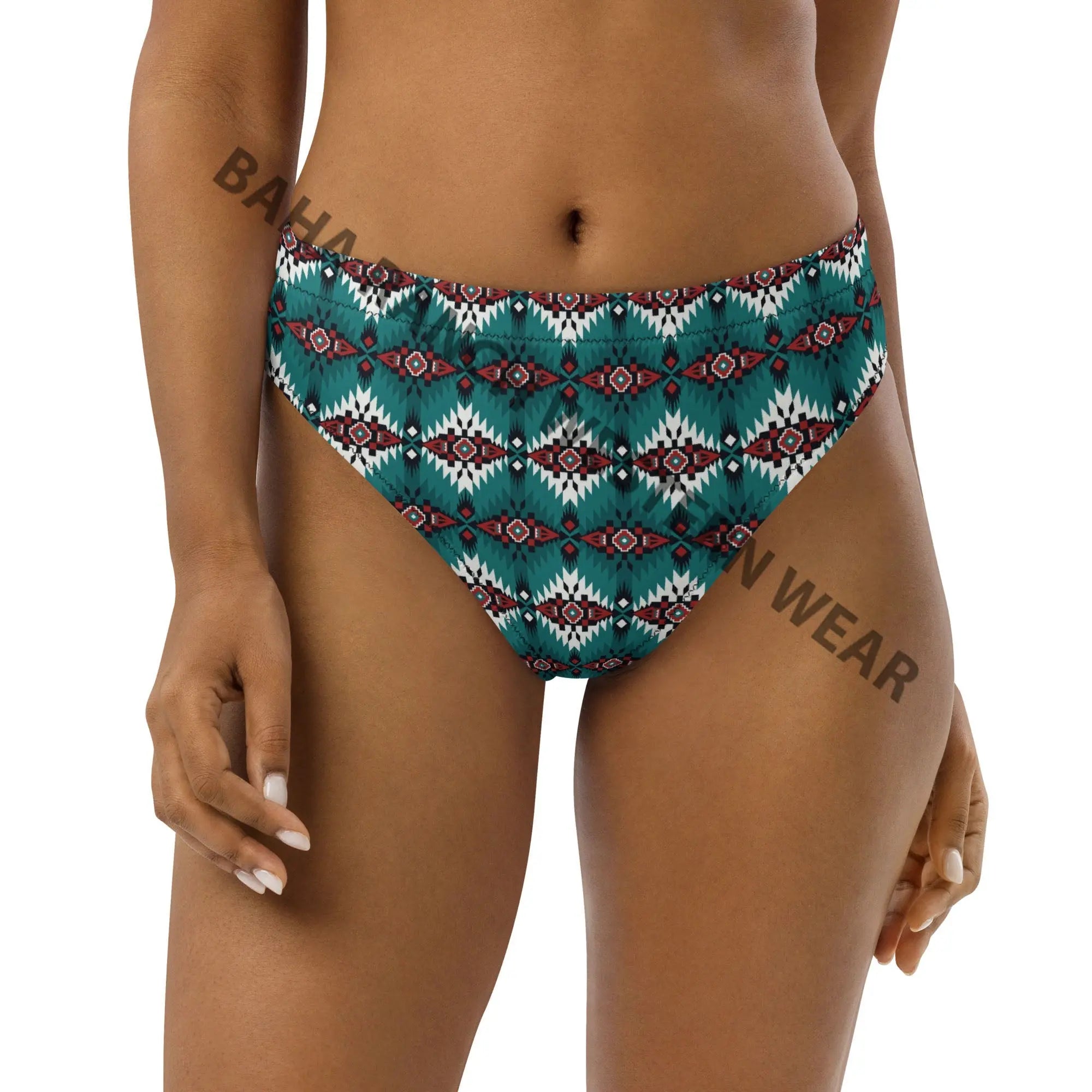 Baha Ranch Yeehaw Teal Burgandy Bikini Bottom Baha Ranch Western Wear