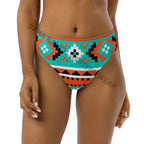 Baha Ranch Yeehaw Turquoise Orange Aztec Bikini Bottom Baha Ranch Western Wear