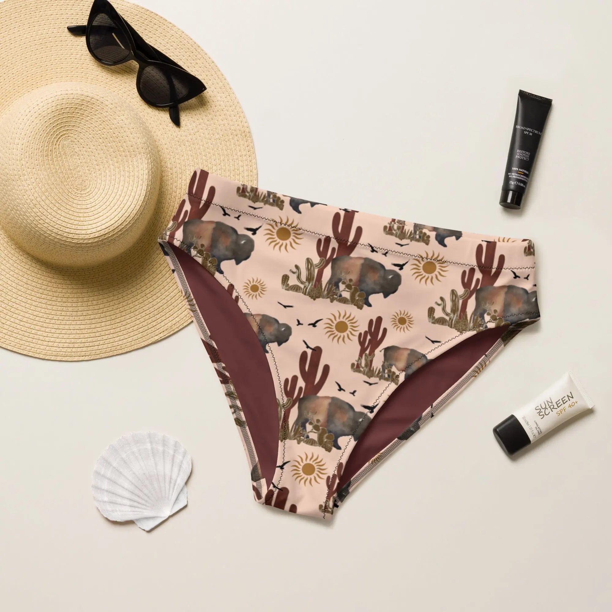 Baha Ranch Yeehaw Desert Bison Bikini Bottom Baha Ranch Western Wear