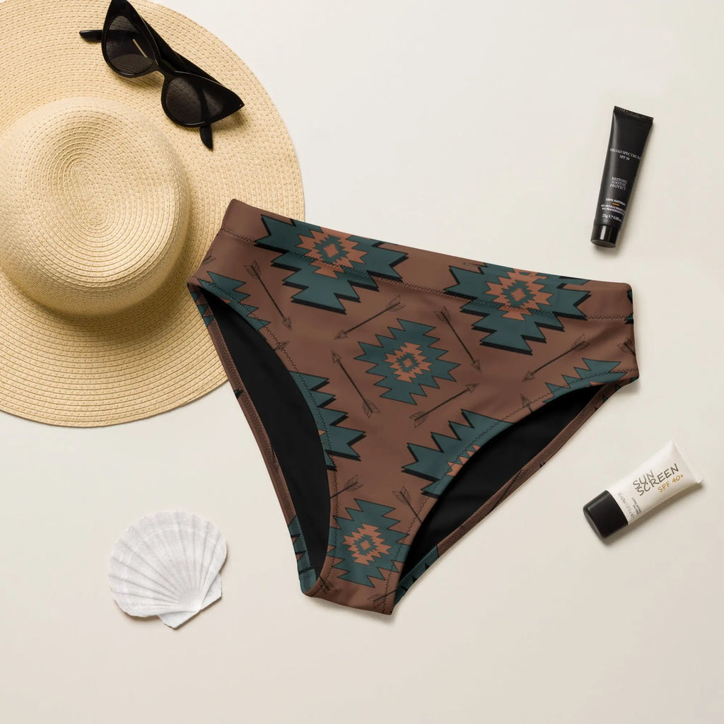 Yeehaw Teal Aztec Bikini Bottom Baha Ranch Western Wear