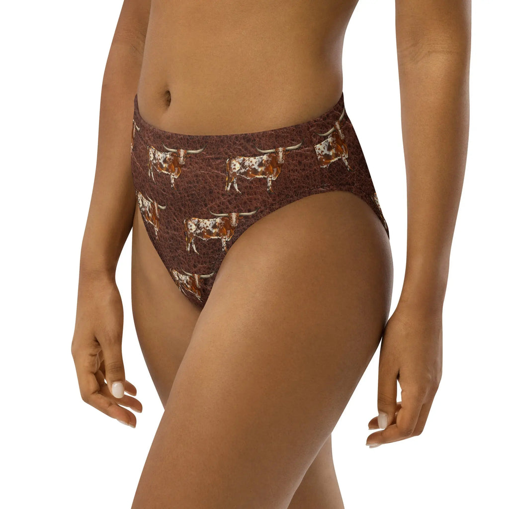 Baha Ranch Yeehaw Leather & Longhorns Bikini Bottom Baha Ranch Western Wear
