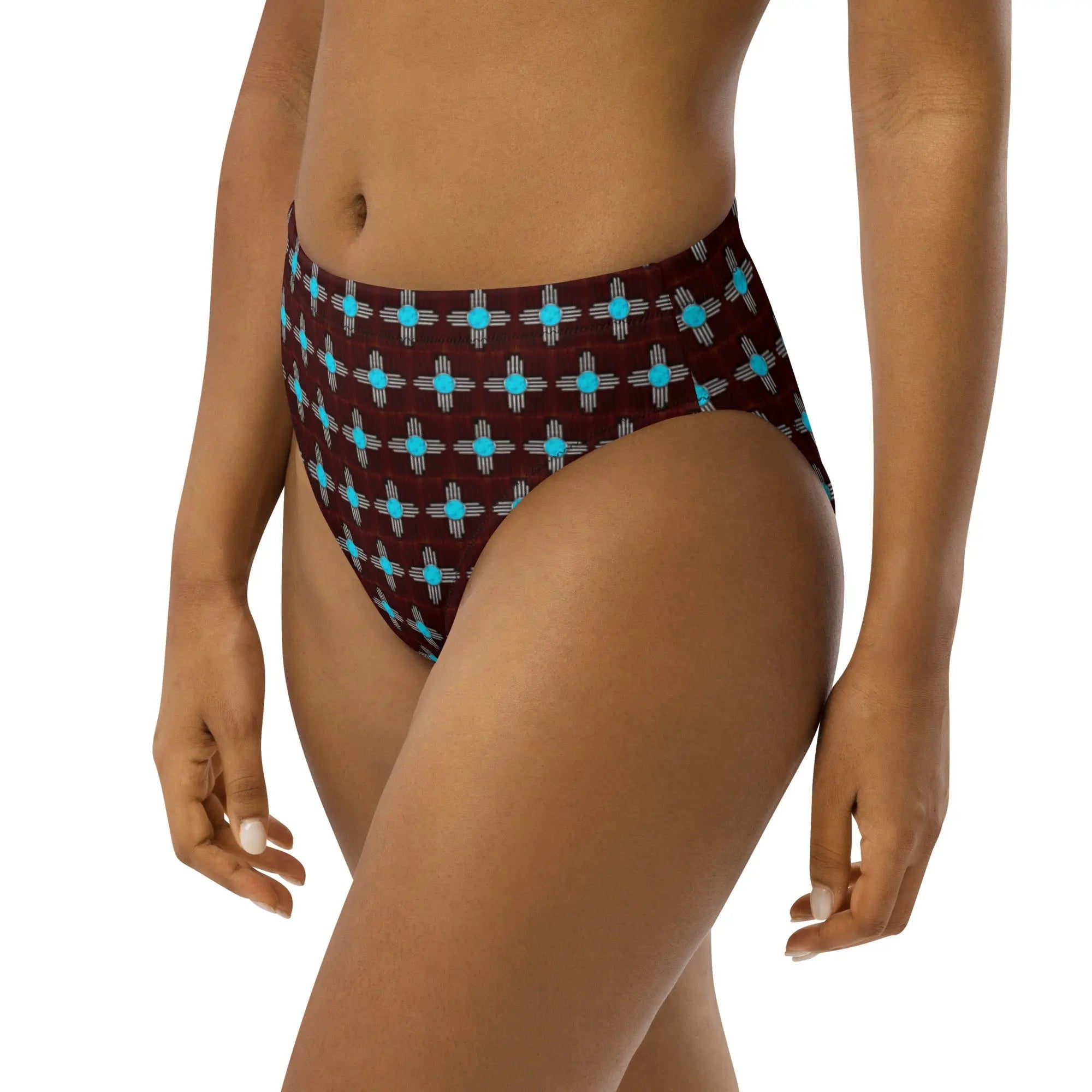 Yeehaw Turquoise Zia Bikini Bottom Baha Ranch Western Wear