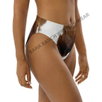 Yeehaw Brown Cow Print Bikini Bottom Baha Ranch Western Wear