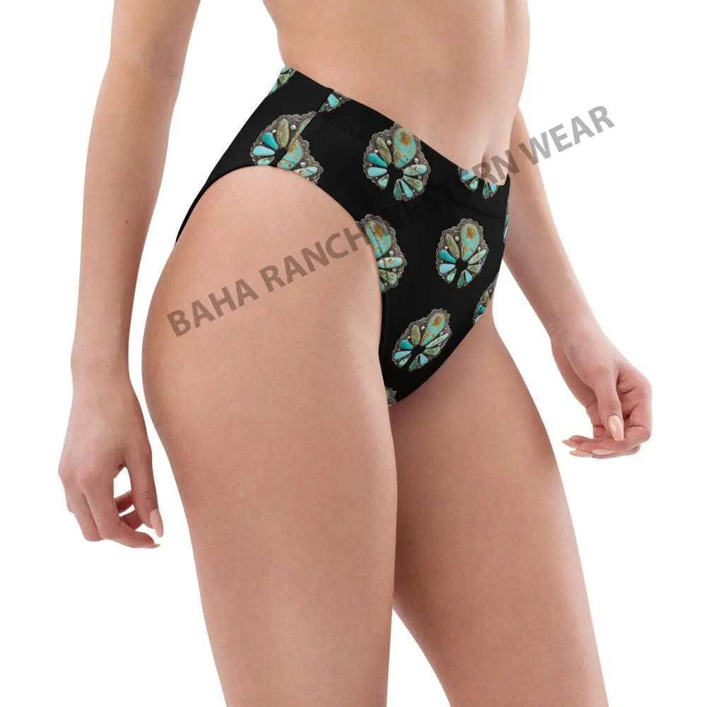 Yeehaw Black Naja Bikini Bottom Baha Ranch Western Wear