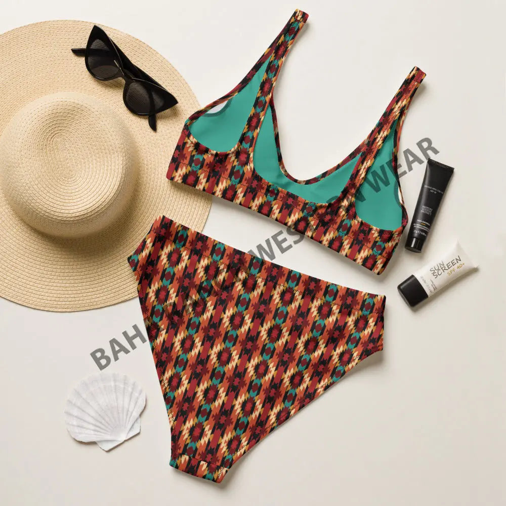 Baha Ranch Yeehaw Rust Aztec Bikini Baha Ranch Western Wear
