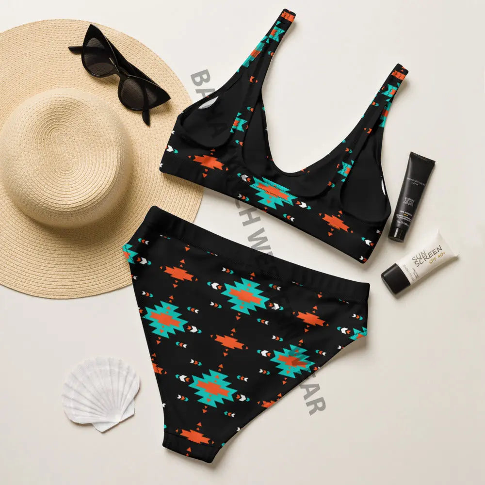 Baha Ranch Yeehaw Turquoise & Orange Aztec Bikini Baha Ranch Western Wear
