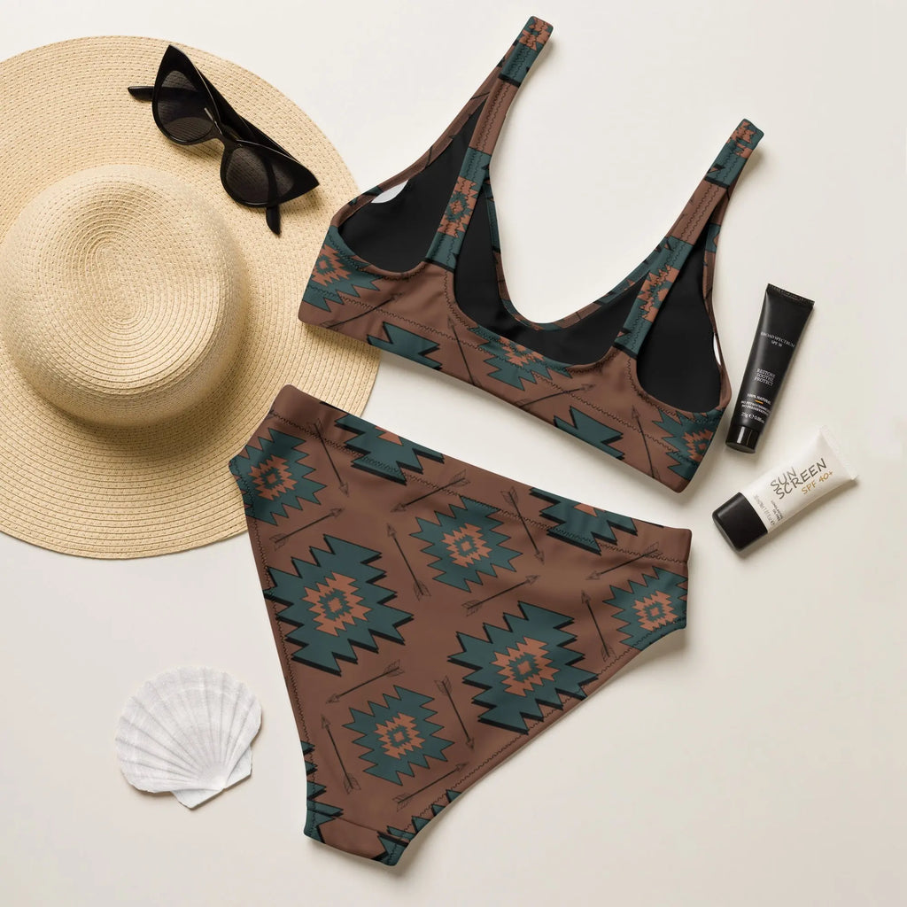 Baha Ranch Yeehaw Teal Aztec Bikini Baha Ranch Western Wear