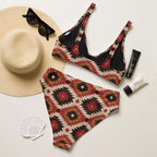 Baha Ranch Yeehaw Rust Aztec Bikini Baha Ranch Western Wear