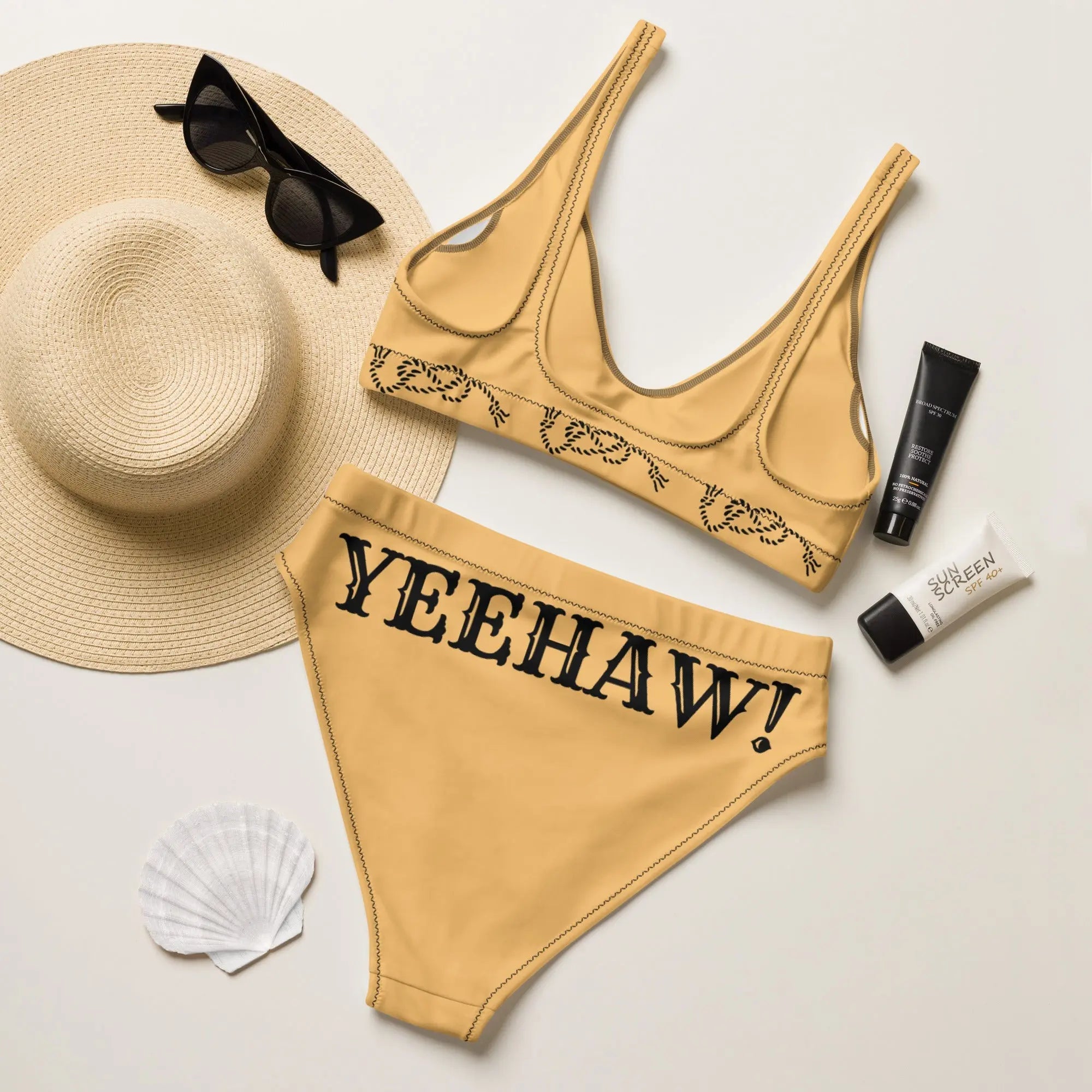 Ready To Ship Yeehaw Let's Be Cowgirls Bikini Size XL Baha Ranch Western Wear