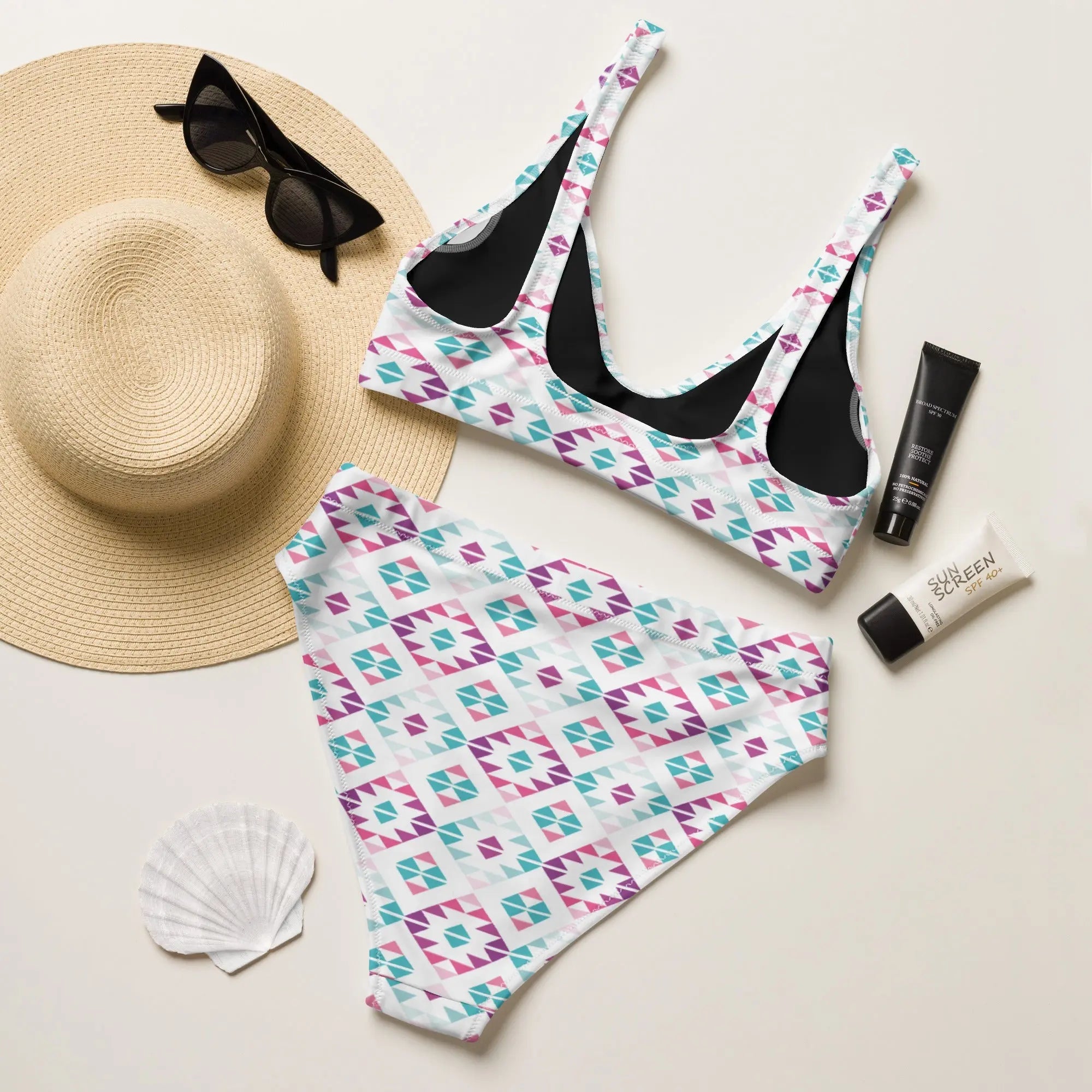 Baha Ranch Yeehaw Pink Turquoise Bikini Baha Ranch Western Wear