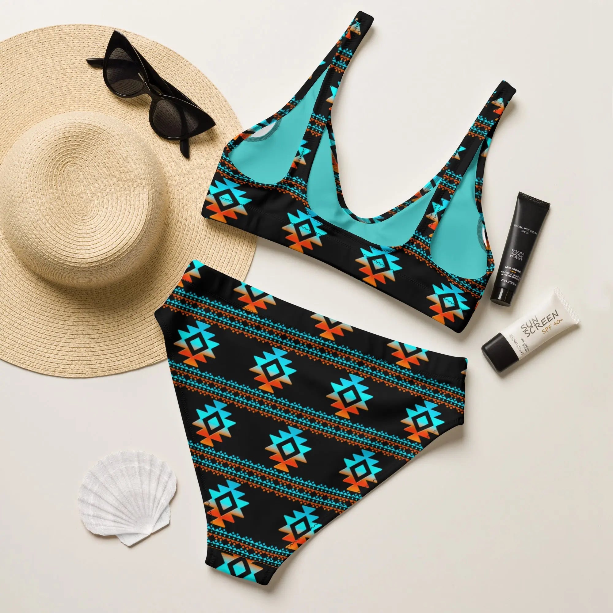 Baha Ranch Yeehaw Black Aztec Bikini Baha Ranch Western Wear