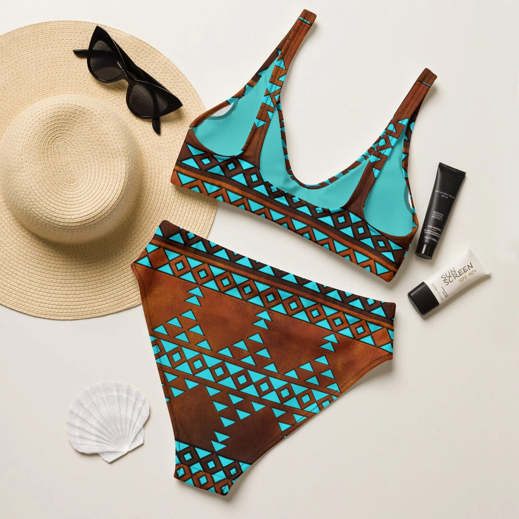 Baha Ranch Yeehaw Turquoise Aztec Bikini Baha Ranch Western Wear