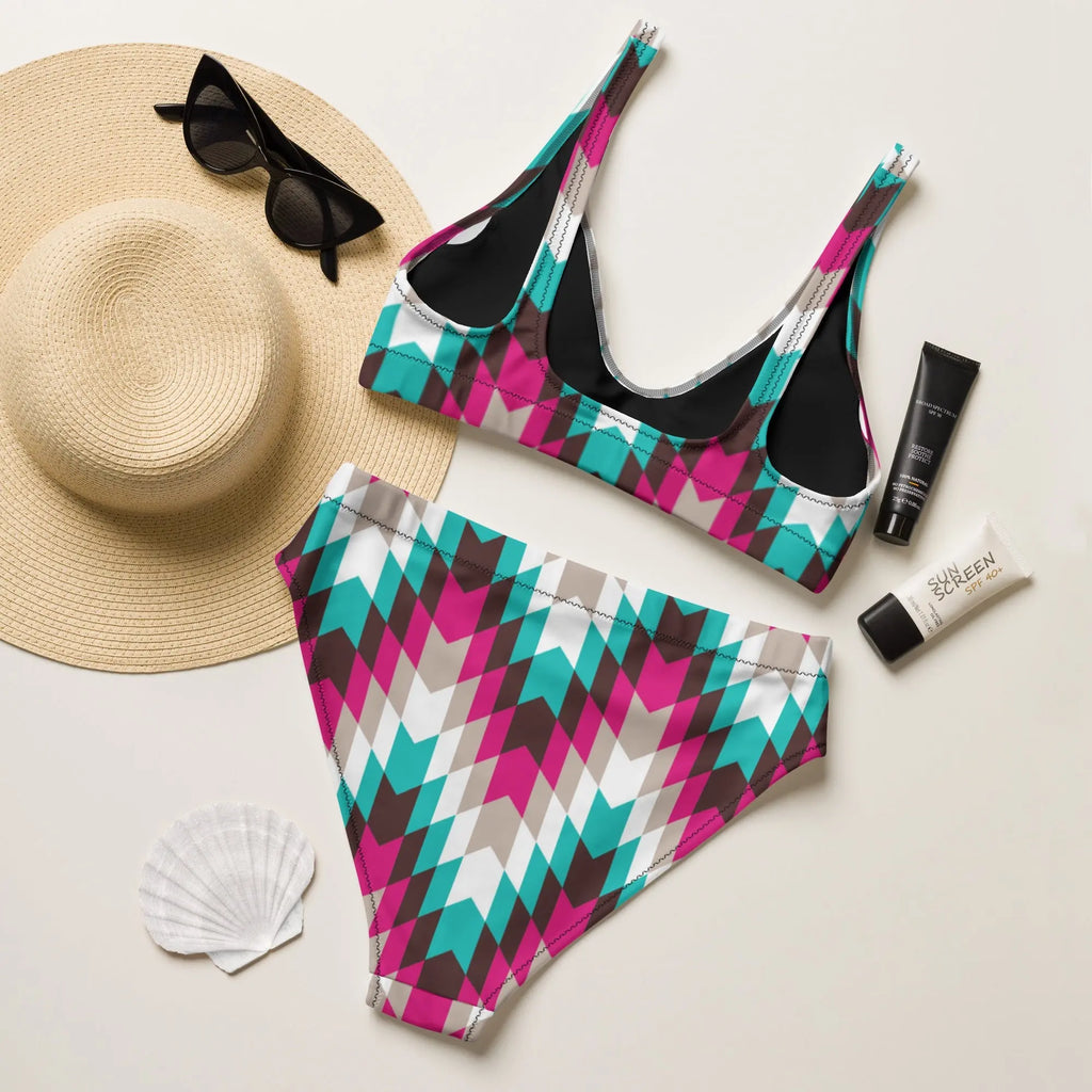 Baha Ranch Yeehaw Turquoise Pink Aztec Bikini Baha Ranch Western Wear